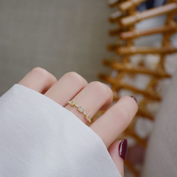 Chloe 14k Gold Adjustable Square Ring